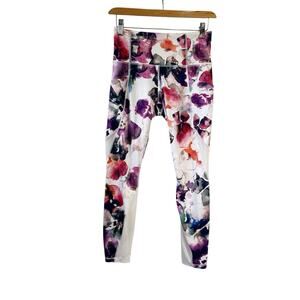 Athleta Womens Floral Mudra 7/8 Tight Leggings Size Small Pants Gym Workout